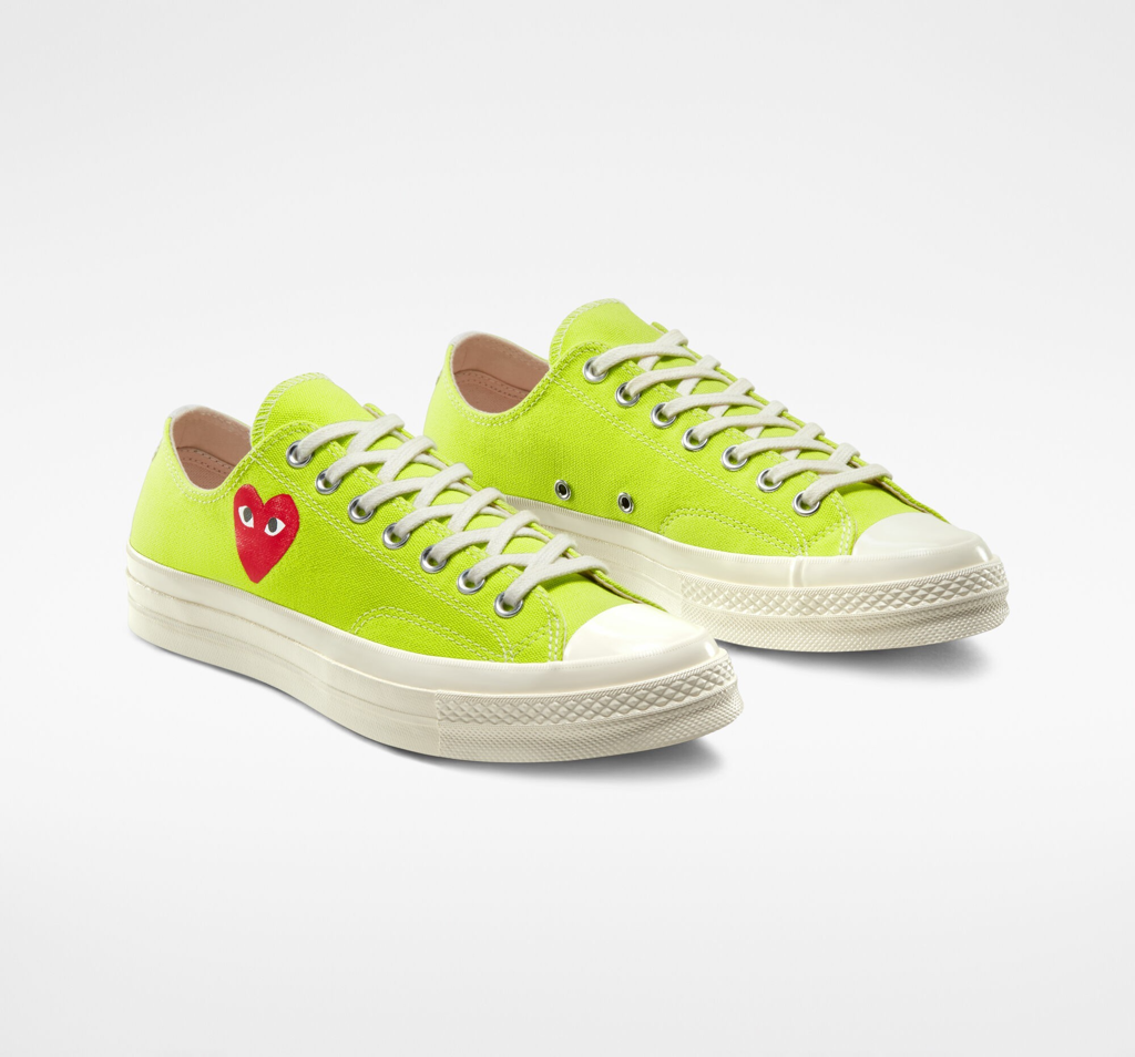 Giày Converse Comme des Garçons PLAY x Chuck 70 Low 'Bright Green' 168302C - Ảnh 2