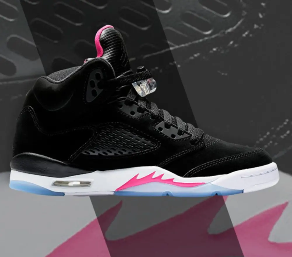 Alternative view of Giày Nike Air Jordan 5 Retro GS 'Deadly Pink' 440892-029