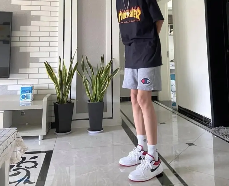 Giày Nike Air Jordan 1 Low GS 'White Gym Red' 553560-118 - Ảnh 7