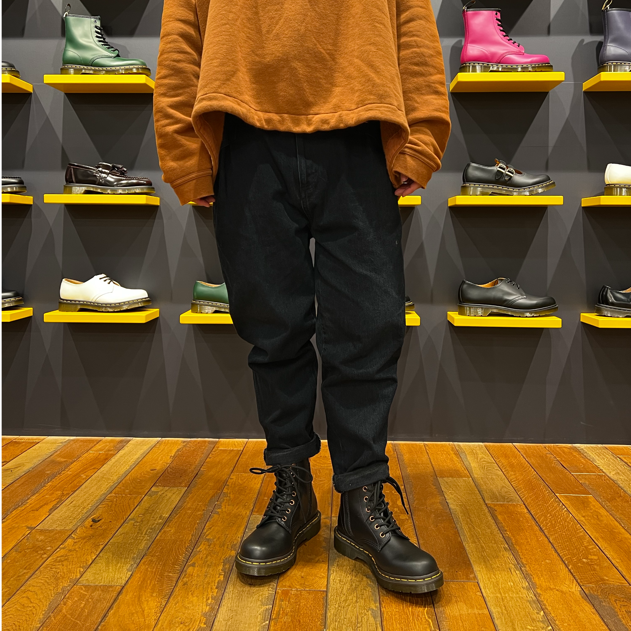 Giày Dr.Martens 1460 Pascal Rose Gold Hardware Leather 'Black' 26874001 - Ảnh 3