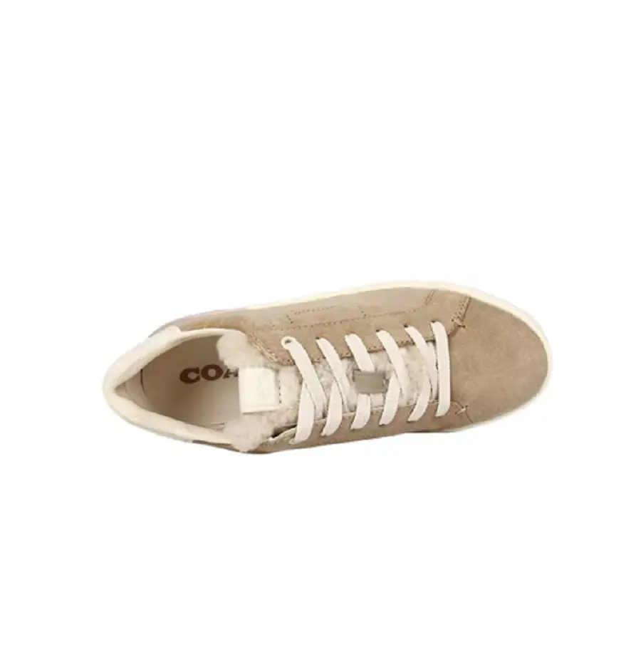 Giày Coach Ladies leather lace-up casual sneakers G5500-OAT - Ảnh 3