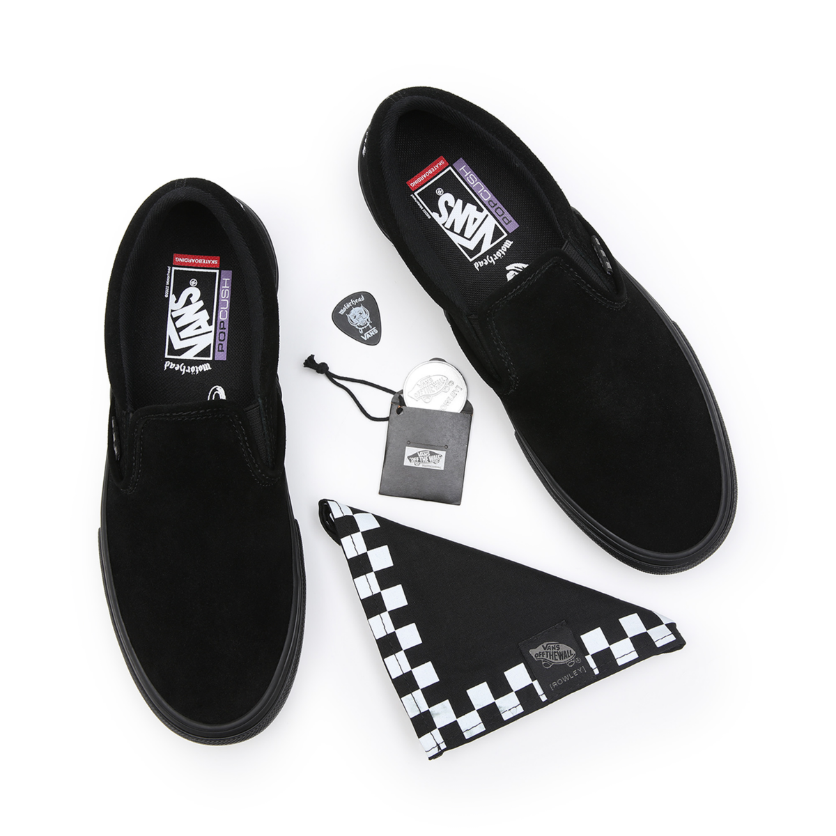 Giày Vans X Motorhead Skate Slip On 'Black' VN0005V6BKA - Ảnh 6