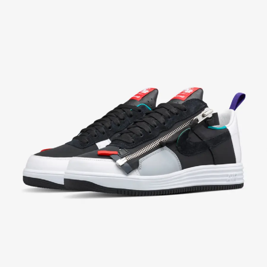 Giày Nike Lunar Force 1 Low 'Acronym Black White' 698699-001 - Ảnh 3