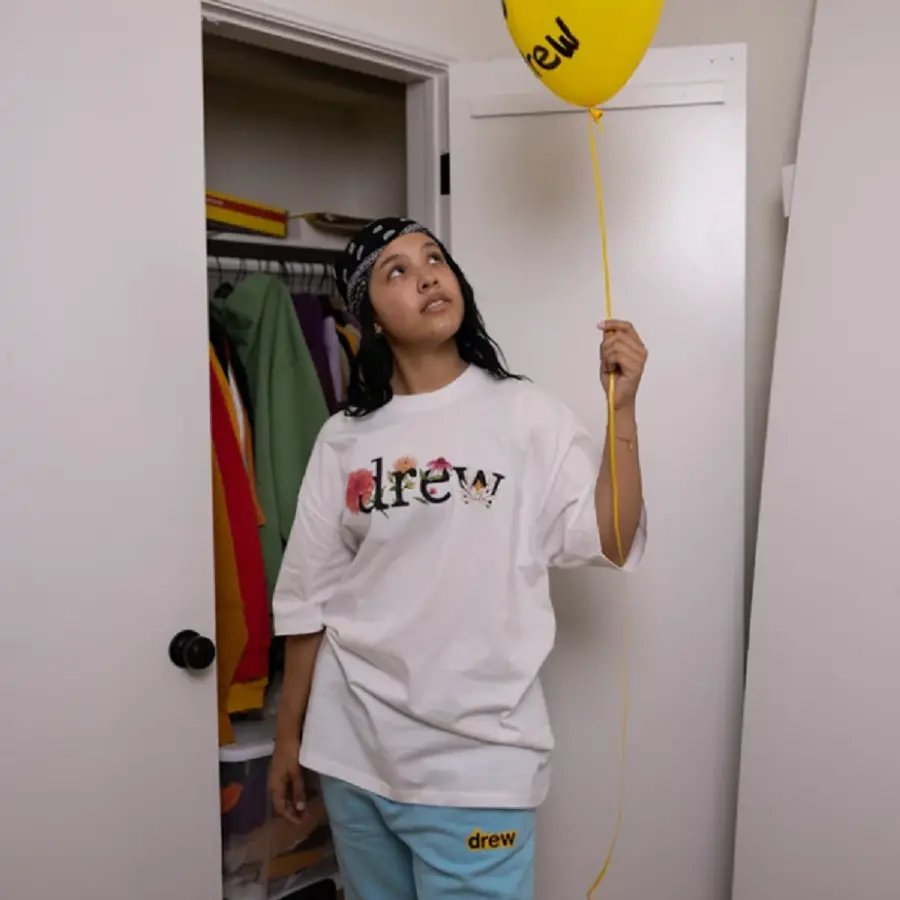 Áo Drew House Floral Drew SS Tee White - Ảnh 6
