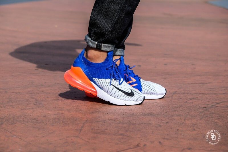 Giày Nike Air Max 270 Flyknit 'Blue Crimson' AO1023-101 - Ảnh 4