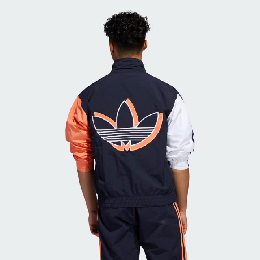 Áo Adidas Shadow Trefoil Legend Ink Signal Coral FM1537 - Ảnh 3