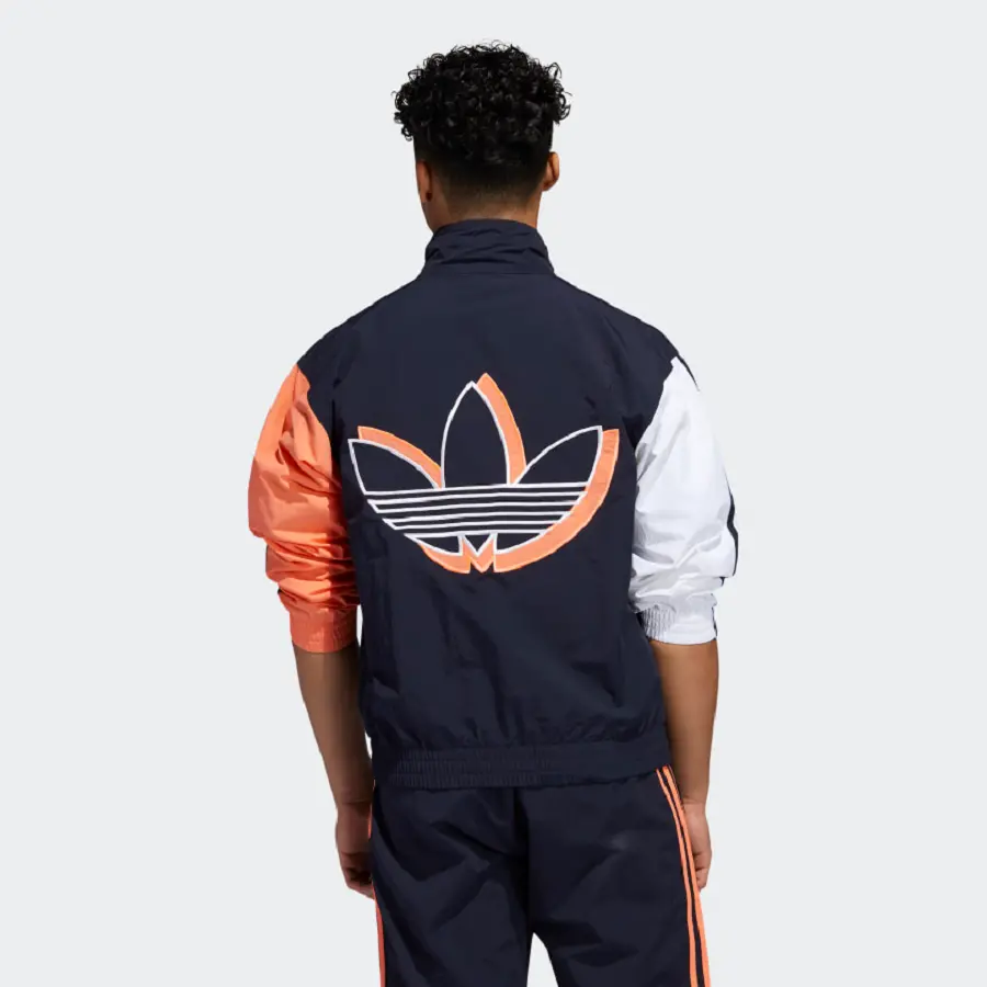Áo Adidas Shadow Trefoil Legend Ink Signal Coral FM1537 - Ảnh 3