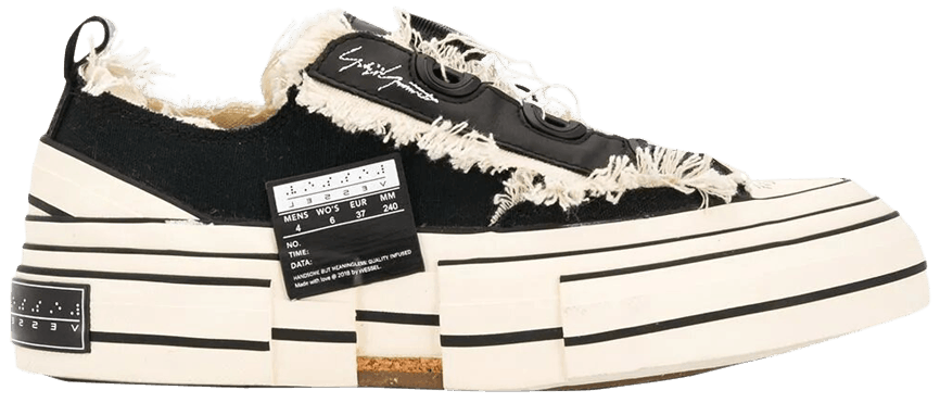 Giày VESSEL x Yohji Yamamoto Wmns Patchwork Platform Low 'Black White' FN E01 060