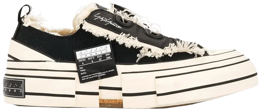 Giày VESSEL x Yohji Yamamoto Wmns Patchwork Platform Low 'Black White' FN E01 060