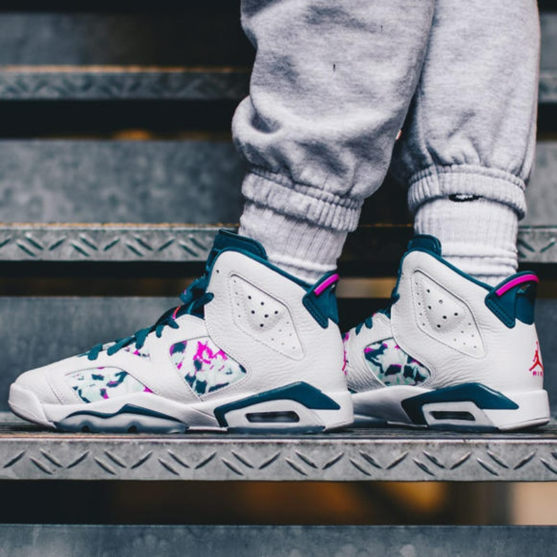 Giày Nike Air Jordan 6 Retro GS 'Green Abyss' 543390-153 - Ảnh 6