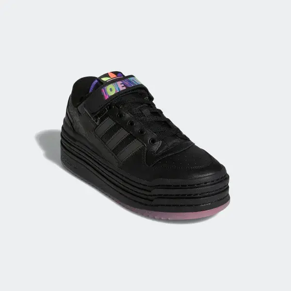 Alternative view of Giày Adidas Forum Triple Platform Pride Low 'Core Black' GX6396
