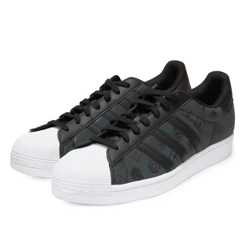 Giày Adidas Superstar Black Logo Print GX8412 - Ảnh 3