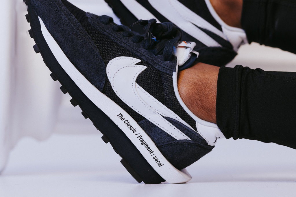 Giày Nike Fragment Design x sacai x Waffle 'Blackened Blue' DH2684-400 - Ảnh 3