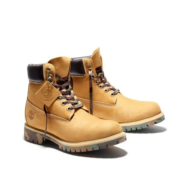Alternative view of Giày Timberland Mens 6 inch Camo Pattern Mix Boots Whit Brown TB06717B2311