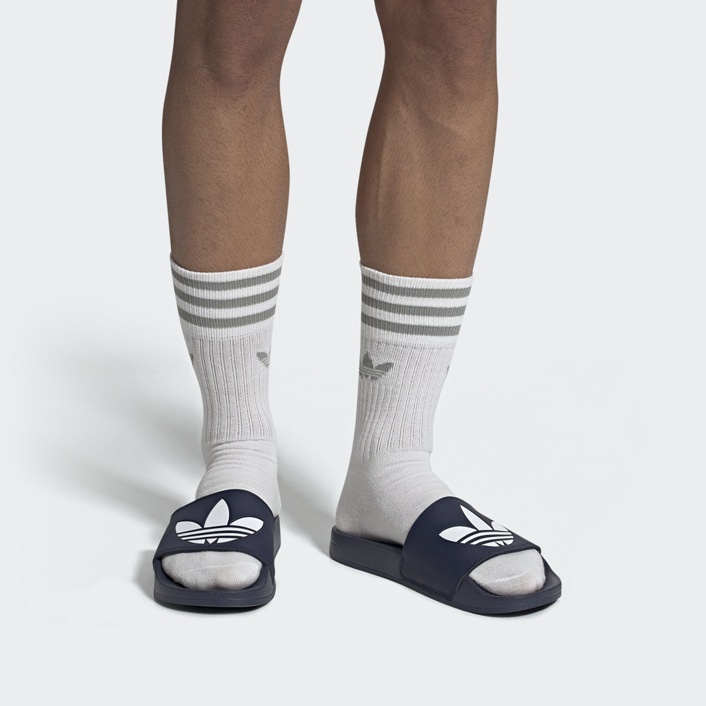 Dép Adidas Adilette Lite Slides Trefoil Logo Collegiate Navy FU8299 - Ảnh 5
