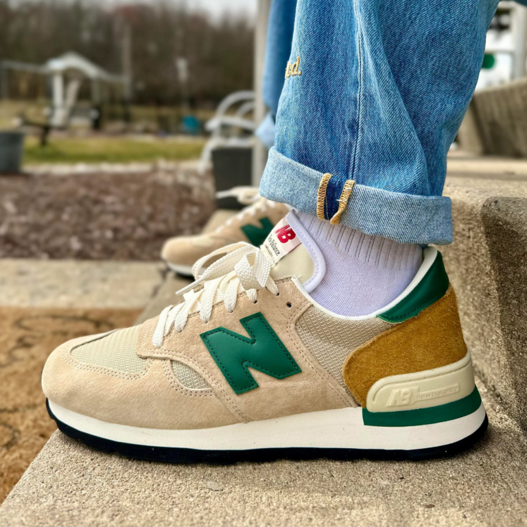 Giày New Balance 990v1 MiUSA ‘Tan Green’ M990TG1 - Ảnh 3