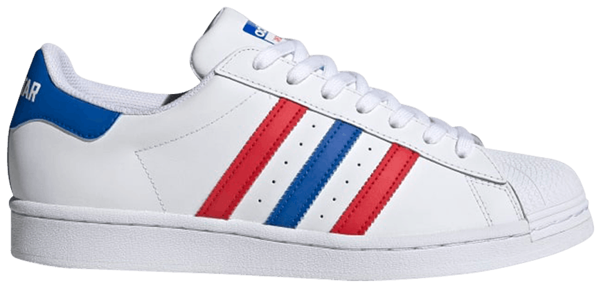 Giày Adidas Superstar 'White Red Blue' FV3033