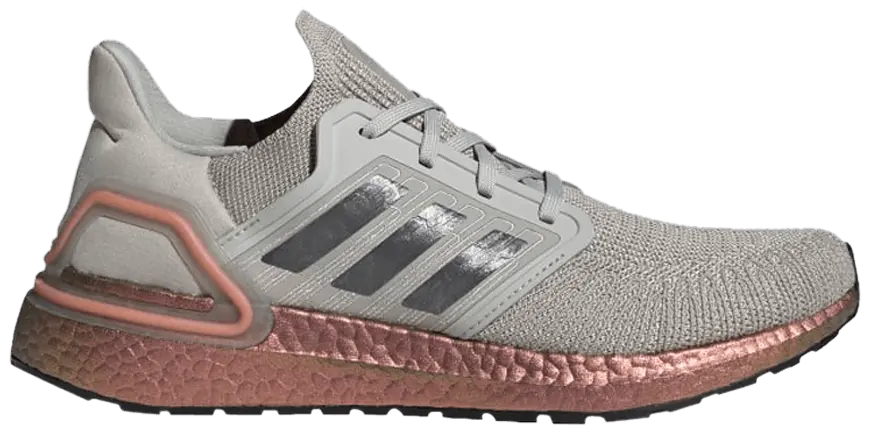 Giày Adidas Ultraboost 20 'Metal Grey Signal Coral' FV4389
