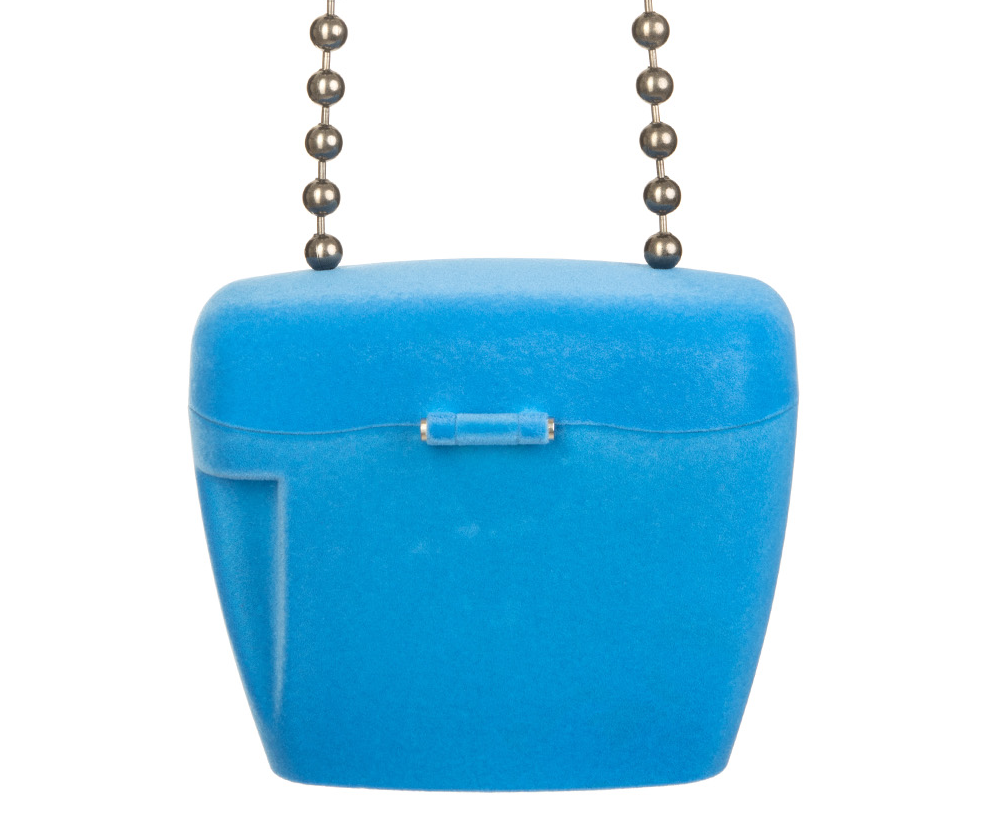 Túi Palm Angels Flock Mini Padlock Bag PWNQ002F21LEA0014001 - Ảnh 2