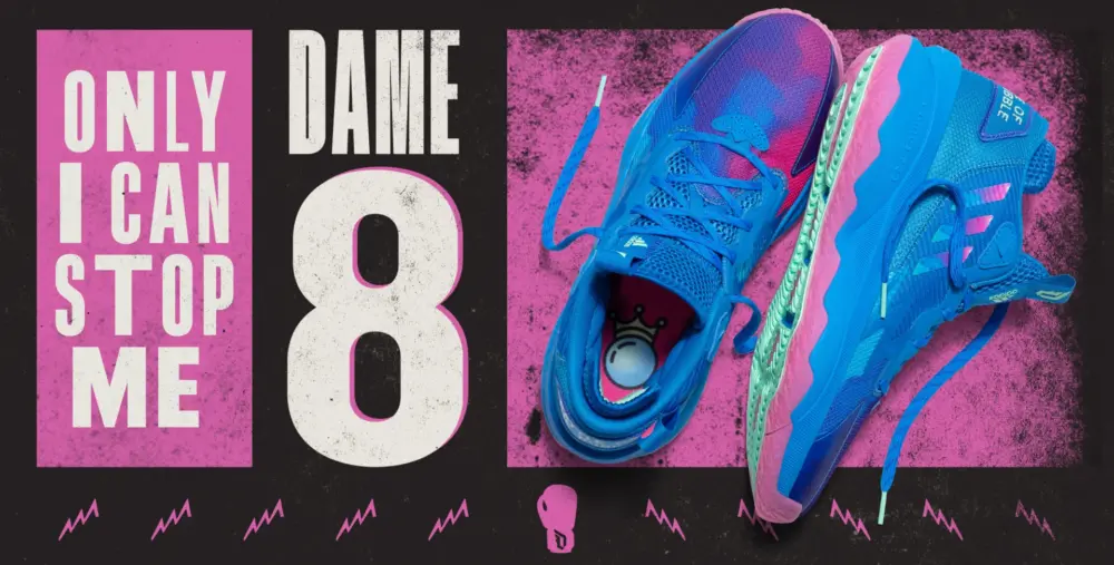 Alternative view of Giày Adidas Dame 8 Battle Of The Bubble 'Blue' GY2770