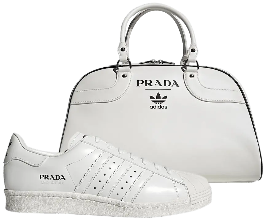 Alternative view of Giày Adidas Prada x Superstar 'Core White' & Bag Bundle FW6683