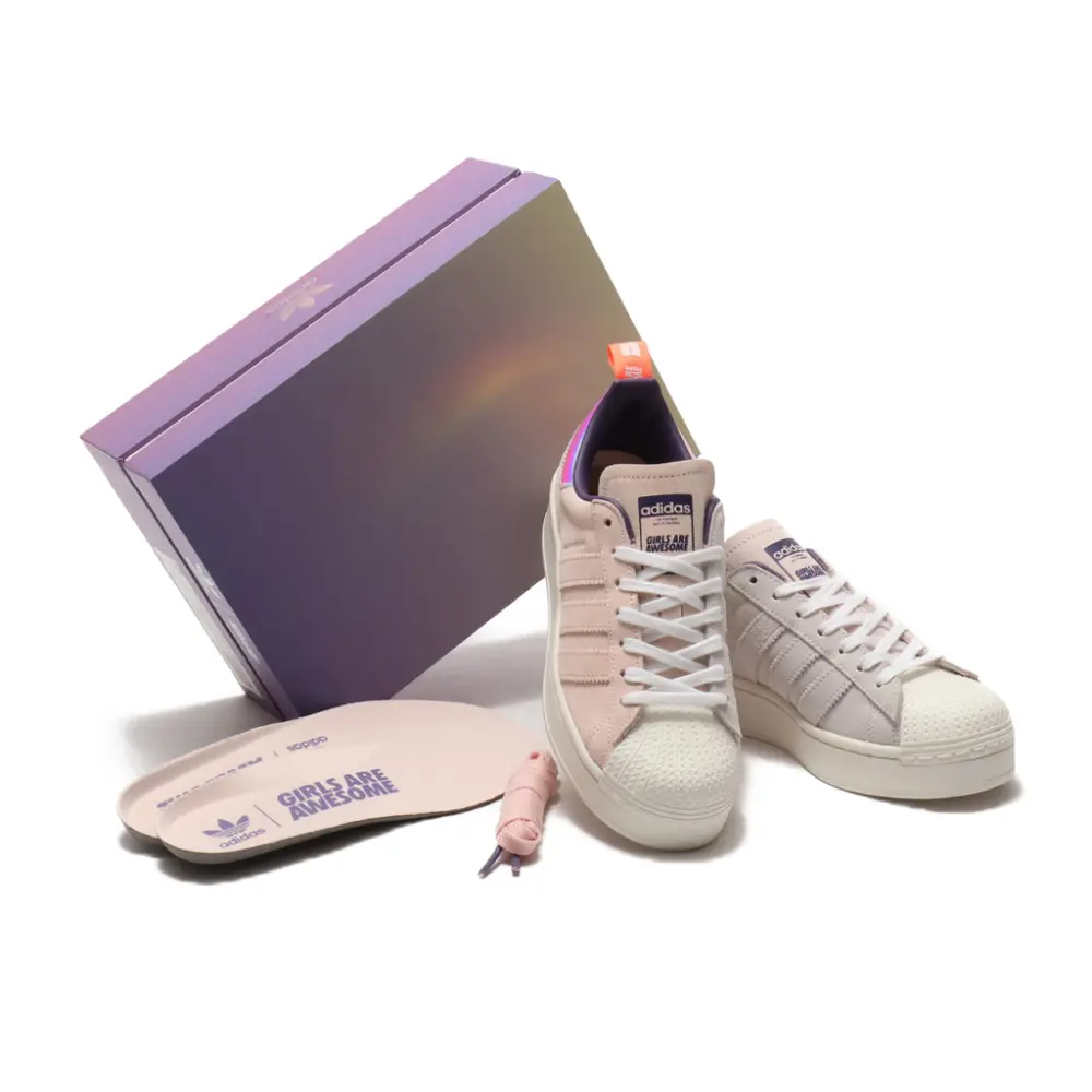 Alternative view of Giày Adidas Girls Are Awesome x Wmns Superstar Bold 'Icey Pink' FW8084