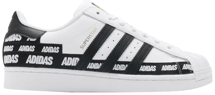 Giày Adidas Superstar 'Wordmark Heel Stripe - White Black' FX5558