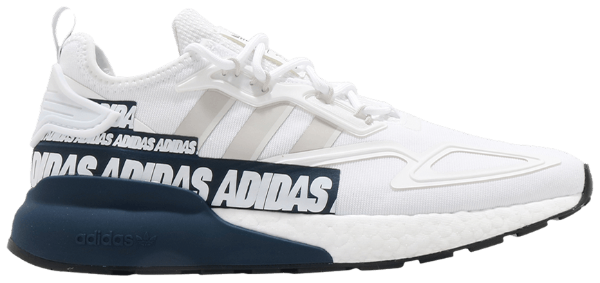 Giày Adidas ZX 2K Boost 'Bold Logo Graphic - White Navy' FX7036