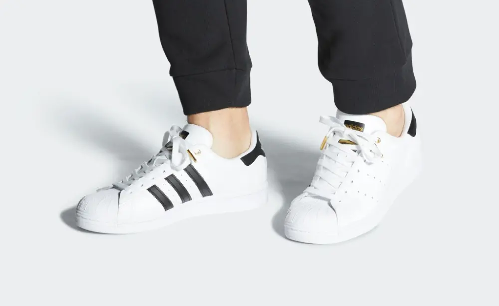 Giày Adidas Superstar Stan Smith 'White Gold Metallic' FX7577 - Ảnh 5