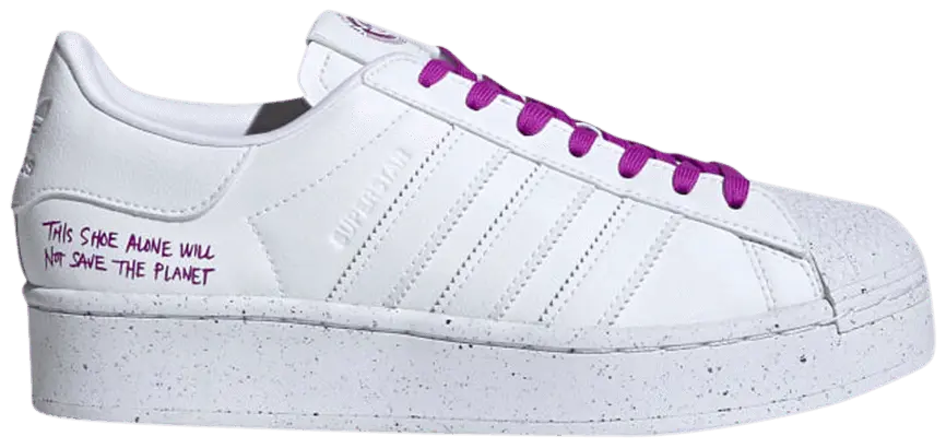 Giày Adidas Superstar Bold Clean Classics Collection White Shock Purple FY0129