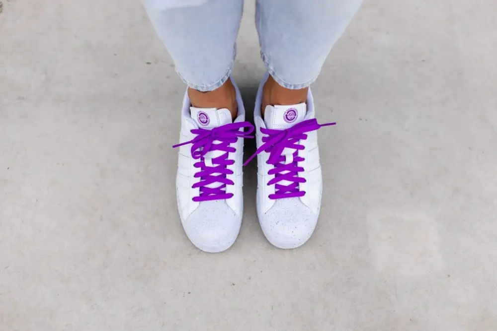 Giày Adidas Superstar Bold Clean Classics Collection White Shock Purple FY0129 - Ảnh 4