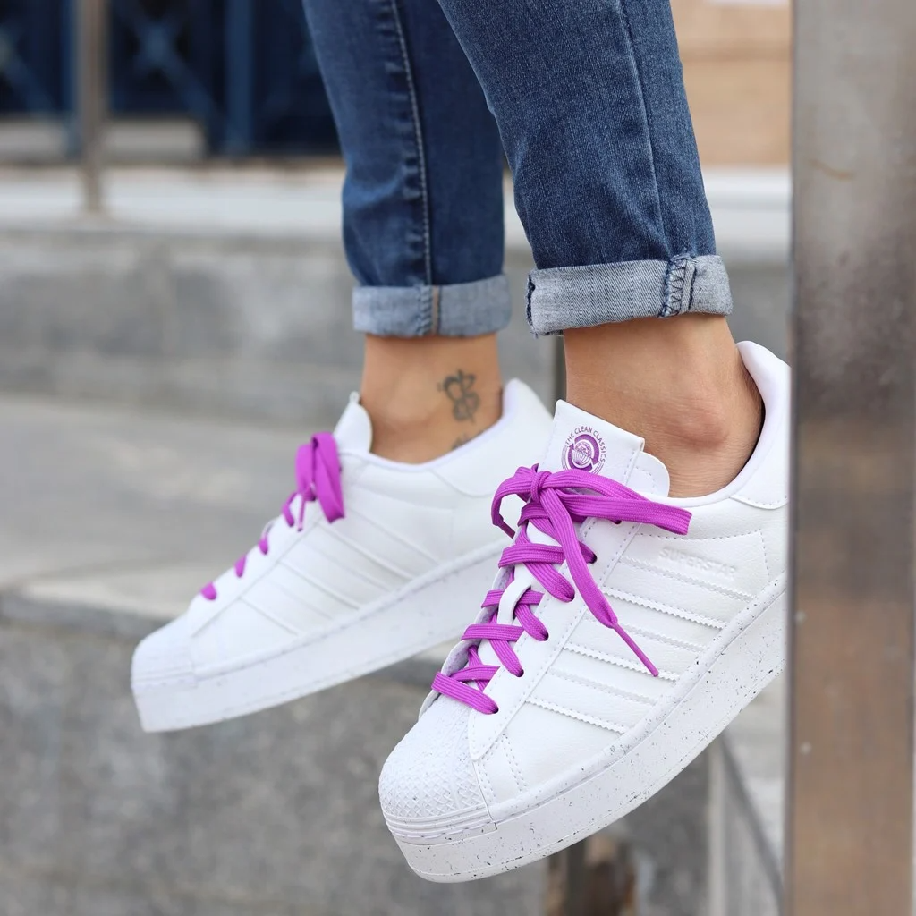 Giày Adidas Superstar Bold Clean Classics Collection White Shock Purple FY0129 - Ảnh 3
