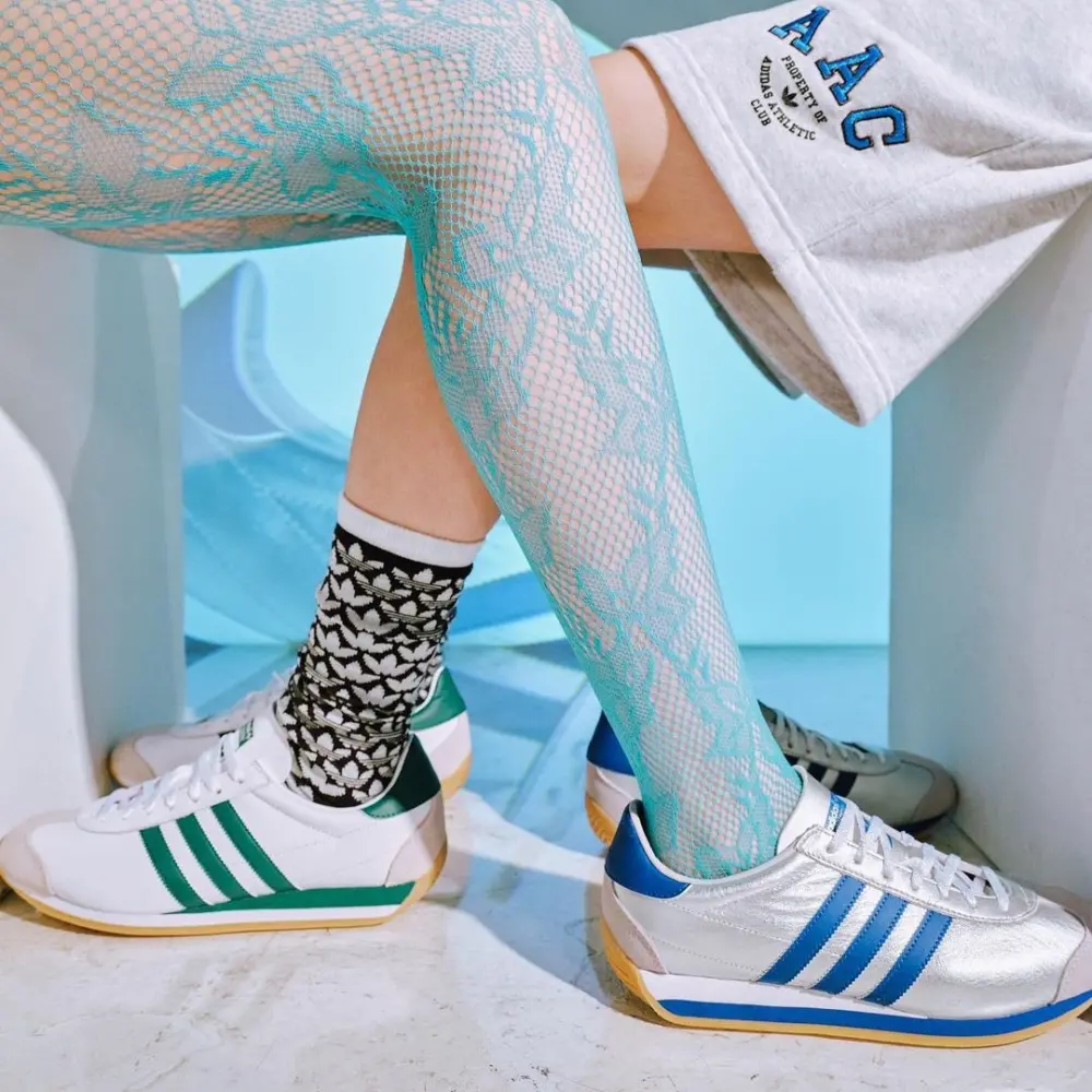 Giày Adidas Country OG Matte Silver Bright Blue IE4230 - Ảnh 8