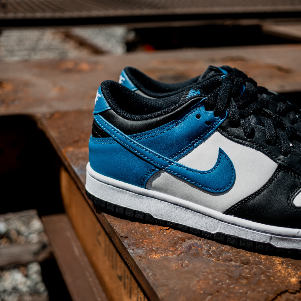 Giày Nike Dunk Low 'White Blue Black' DH9765-104 - Ảnh 4