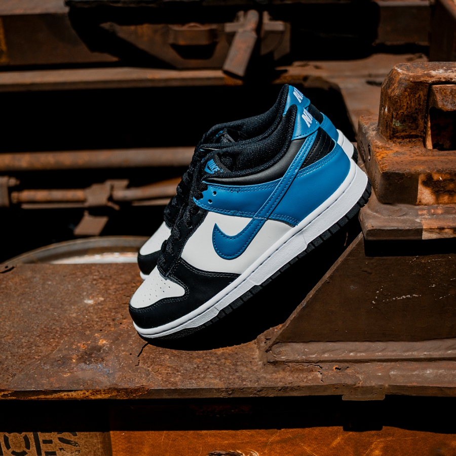 Giày Nike Dunk Low 'White Blue Black' DH9765-104 - Ảnh 3