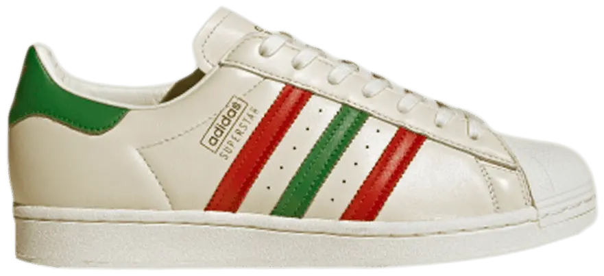 Giày Adidas Superstar 'Off White Scarlet Green' FZ5435