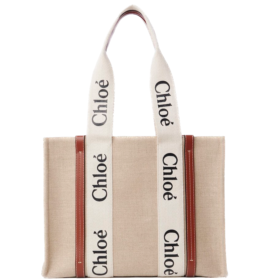 Túi Chloe Medium Woody Tote Bag 'White Brown' CHC22AS383I2690U