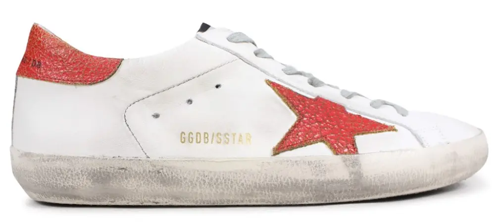 Giày Golden Goose Superstar White Red G32MS590-D90