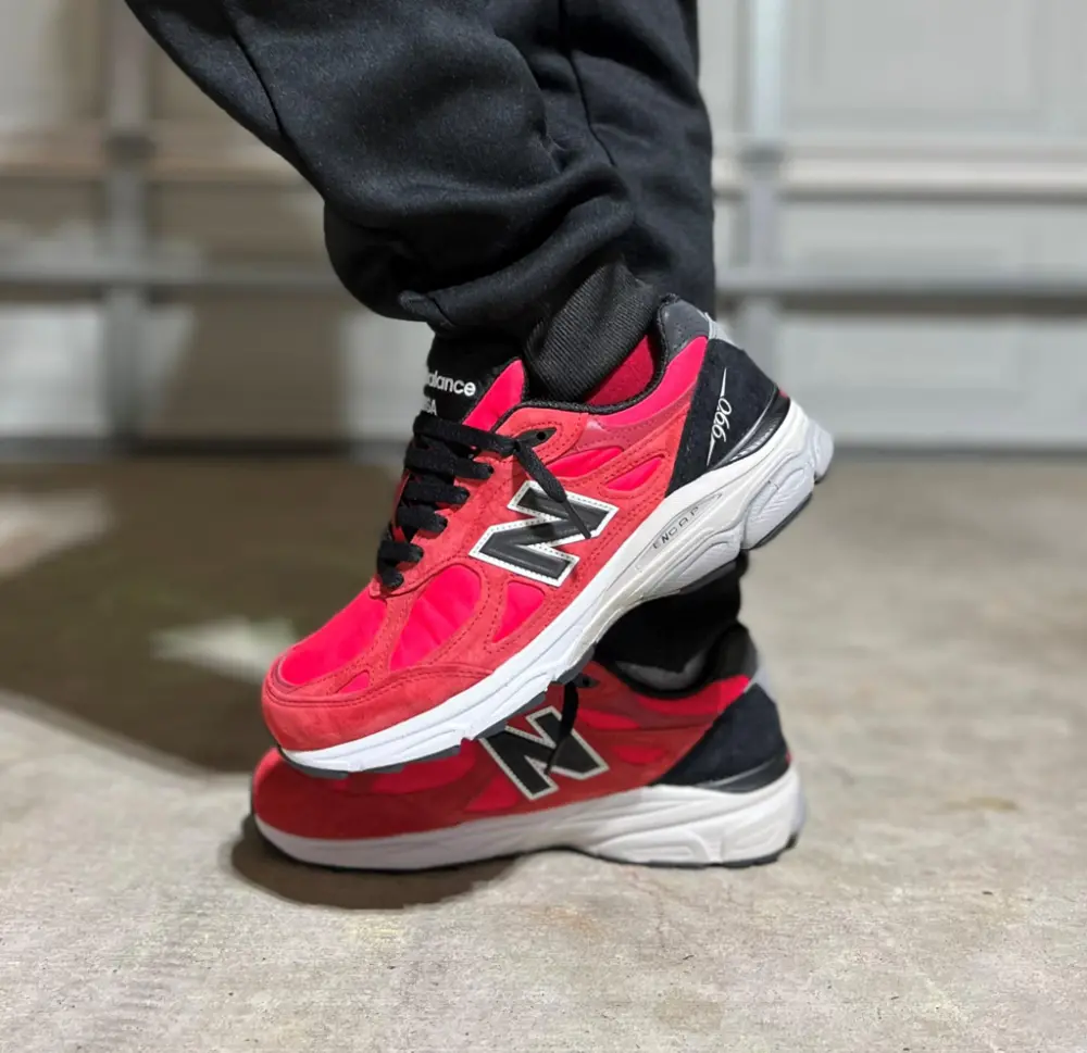 Alternative view of Giày New Balance 990v3 Made In USA 'Red Suede' M990PL3