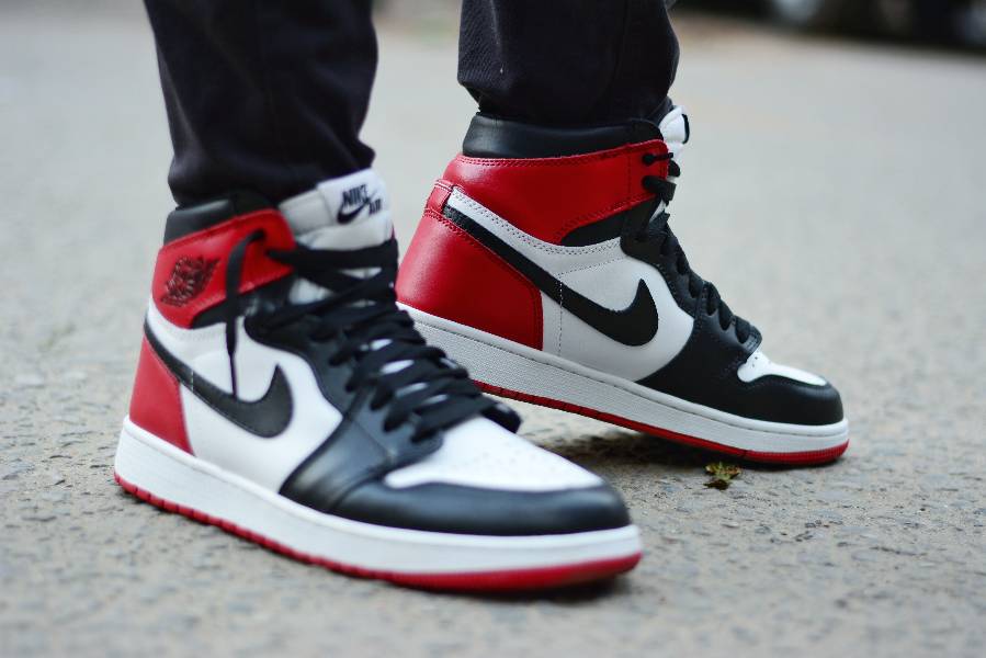 Giày Nike Air Jordan 1 Retro BG 'Black Toe' 2016 575441-125 - Ảnh 4