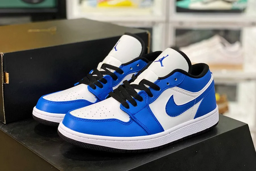 Giày Nike Air Jordan 1 Low GS 'Game Royal' 553560-124 - Ảnh 2
