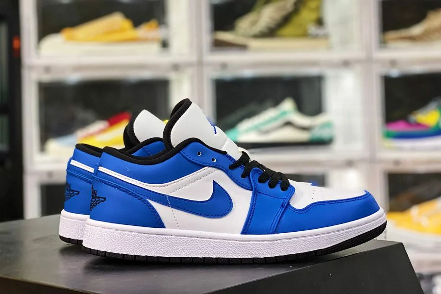 Giày Nike Air Jordan 1 Low GS 'Game Royal' 553560-124 - Ảnh 3