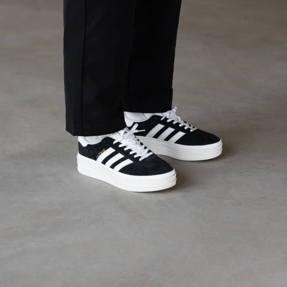 Giày Adidas Wmns Gazelle Bold 'Black White' HQ6912 - Ảnh 4