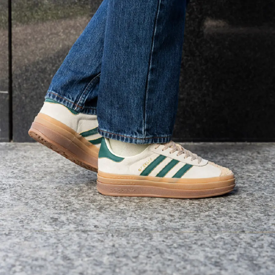 Alternative view of Giày Adidas Gazelle Bold 'Cream White Green' ID7056