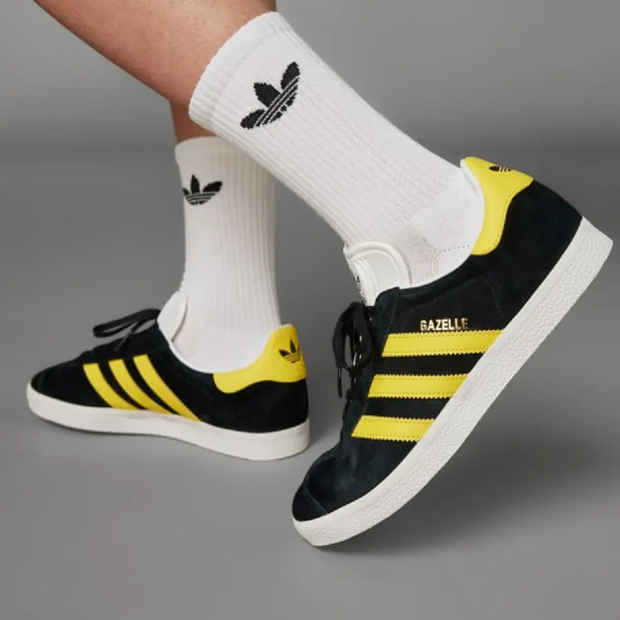 Giày Adidas Originals Gazelle 'Black Impact Yellow' IG0669 - Ảnh 4