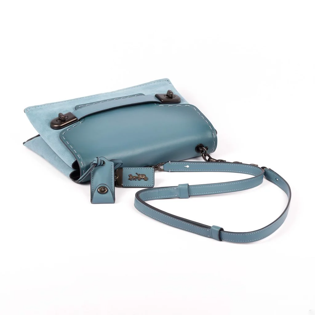 Túi Coach Swagger Chain Crossbody In Colorblock Blue 25833 BPCMB - Ảnh 5