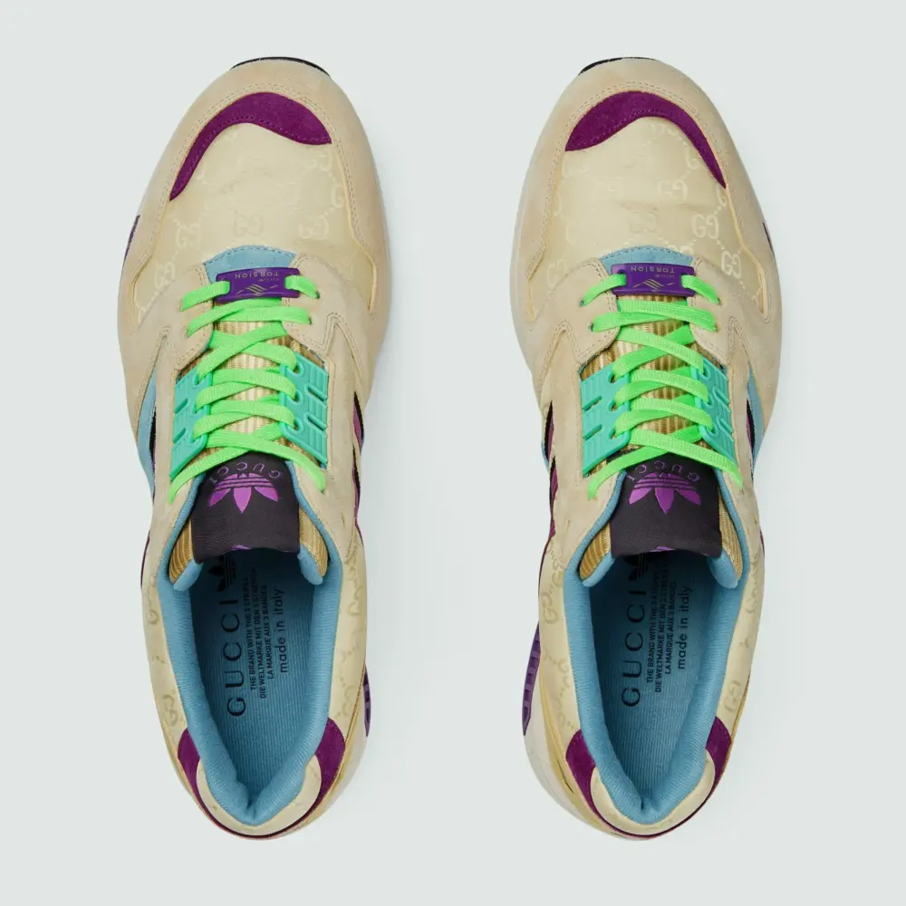 Giày Adidas X Gucci Zx8000 Sneaker 'Beige Purple' 721936-AAA9C-9341 - Ảnh 4
