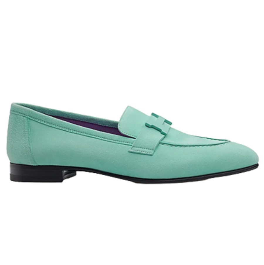 Giày Hermes Paris Loafer ‘Vert Embrun’ H221065Z08385