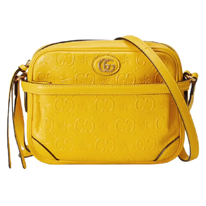 Túi Gucci Small GG Star Shoulder Yeallow Leather 675776-UF2AG-7223