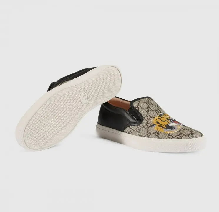 Alternative view of Giày Gucci GG Supreme Slip-On 'Tiger' 456202-K5Z30-8979